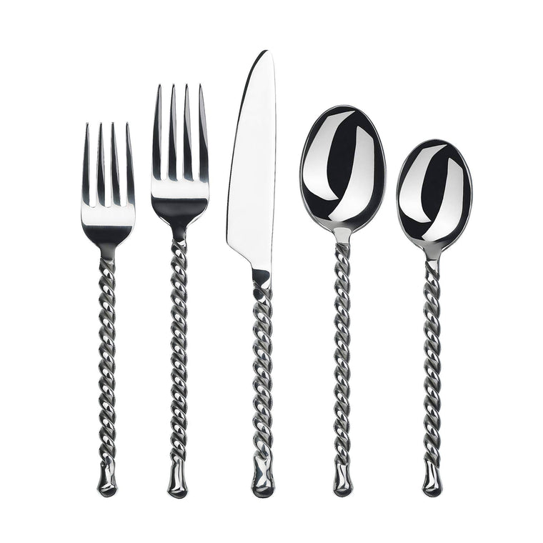 Gourmet Settings Silver Tear 20-Piece Flatware Set, Service for 4