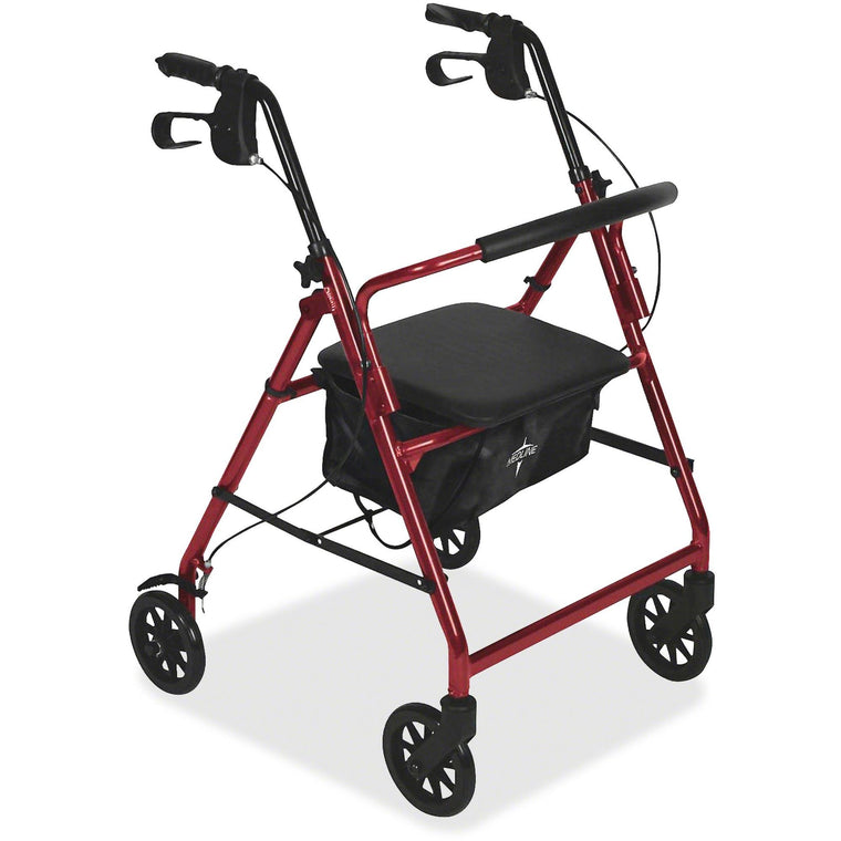 Medline Basic Steel Rollator for Everyday Mobility Support