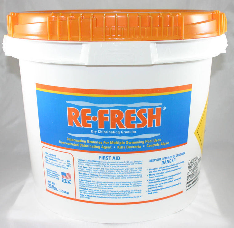 Refresh W8000392 Pool Chemical Shock with 25 lbs of Calcium Hypochlorite