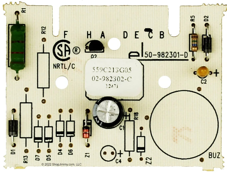 GE Dryer Dampness Sensor Control Board, WE04X10103 and 559C213G05, No Buzzer
