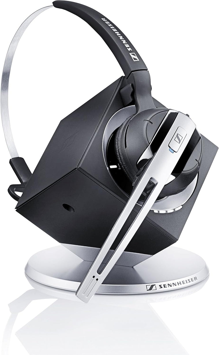 Sennheiser OfficeRunner Convertible Wireless Office Headset with Microphone, DECT 6.0 Technology, Classic Silver